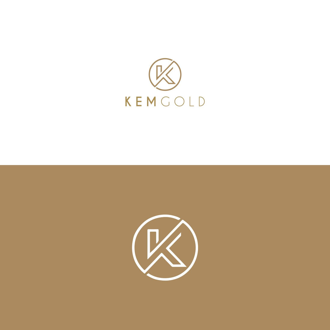 Monogramm Kemgold in vier Farbfassungen